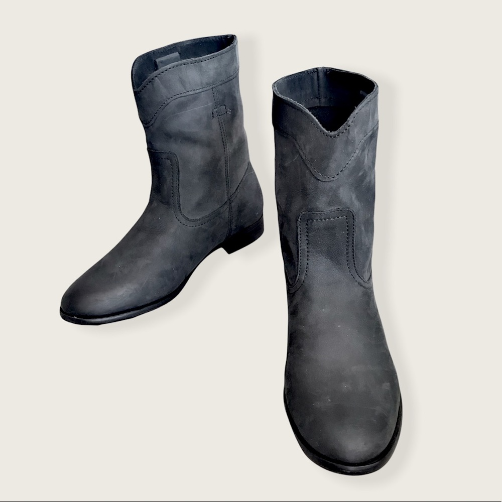 Frye Cara Roper Pull On Short Western Suede Boots - Picture 14 of 14